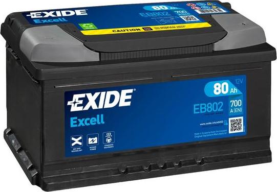 Exide EB802 - Baterie de pornire - allinparts.ro
