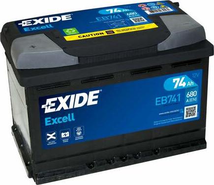 Exide EB741 - Baterie de pornire allinparts.ro