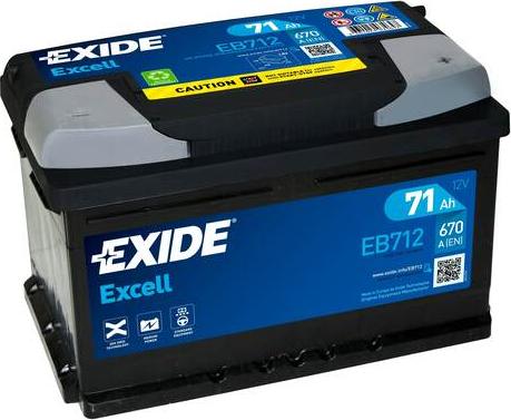 Exide EB712 - Baterie de pornire allinparts.ro