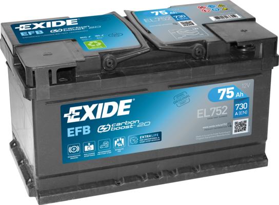 Exide EL752 - Baterie de pornire allinparts.ro
