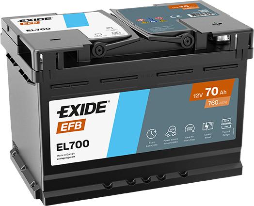Exide EL700 - Baterie de pornire allinparts.ro