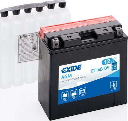 Exide ET14B-BS - Baterie de pornire allinparts.ro