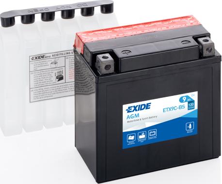Exide ETX9C-BS - Baterie de pornire allinparts.ro