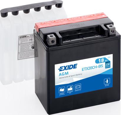 Exide ETX20CH-BS - Baterie de pornire allinparts.ro