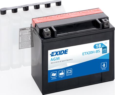 Exide ETX20H-BS - Baterie de pornire allinparts.ro
