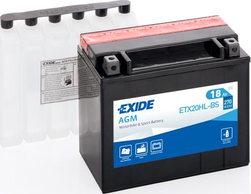 Exide ETX20HL-BS - Baterie de pornire allinparts.ro