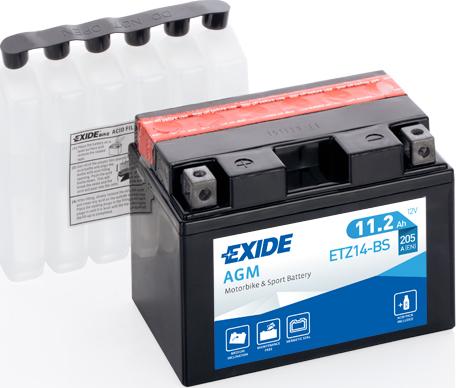 Exide ETZ14-BS - Baterie de pornire allinparts.ro