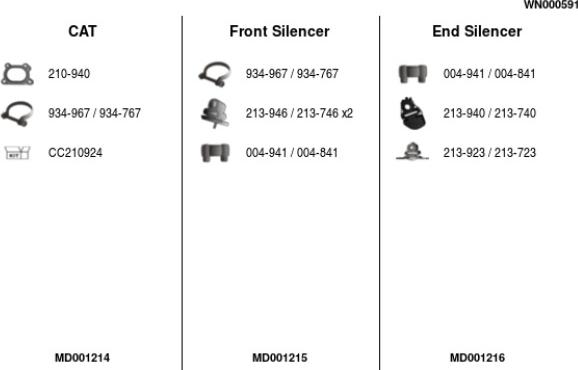 FA1 WN000591 - Sistem de esapament allinparts.ro