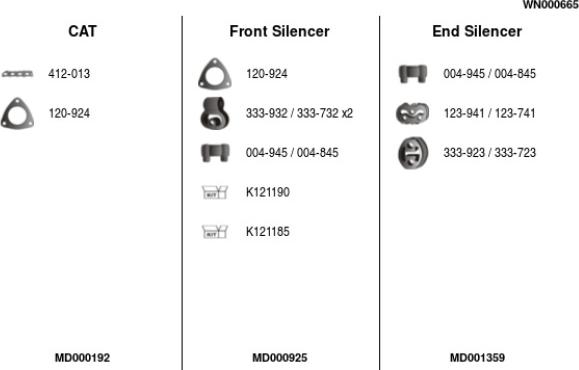 FA1 WN000665 - Sistem de esapament - allinparts.ro