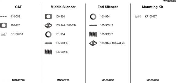 FA1 WN000382 - Sistem de esapament - allinparts.ro