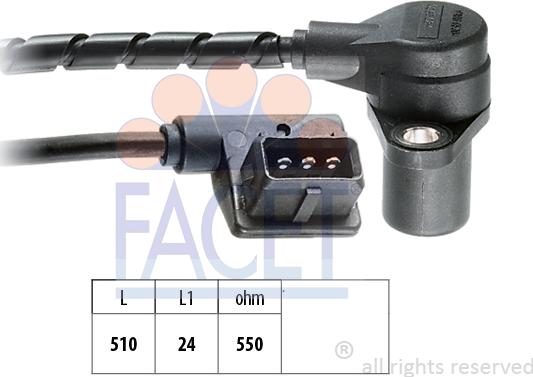 FACET 9.0065 - Senzor impulsuri, arbore cotit - allinparts.ro