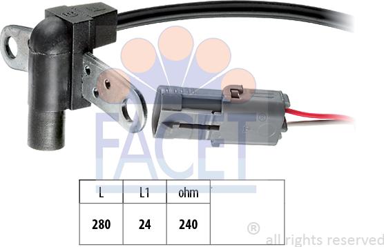 FACET 9.0023 - Senzor impulsuri, arbore cotit - allinparts.ro
