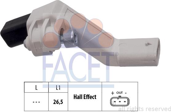 FACET 9.0772 - Senzor impulsuri, arbore cotit - allinparts.ro