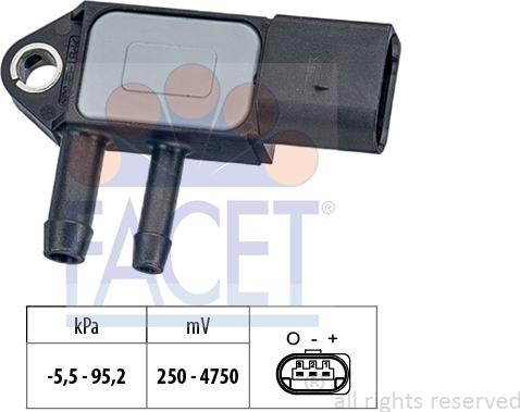 FACET 10.3263 - Senzor presiune, amplificare frane allinparts.ro