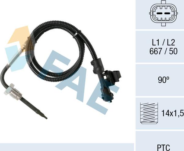 FAE 68006 - Senzor, temperatura gaze evacuare allinparts.ro