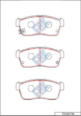 FBK FD9807M - Set placute frana,frana disc allinparts.ro