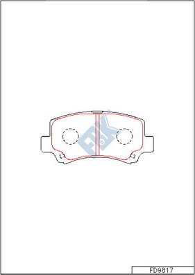 FBK FD9817 - Set placute frana,frana disc allinparts.ro