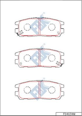 FBK FD4034M - Set placute frana,frana disc allinparts.ro