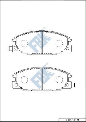 FBK FD4811M - Set placute frana,frana disc allinparts.ro