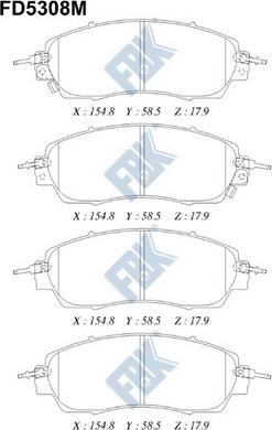 FBK FD5308M - Set placute frana,frana disc allinparts.ro