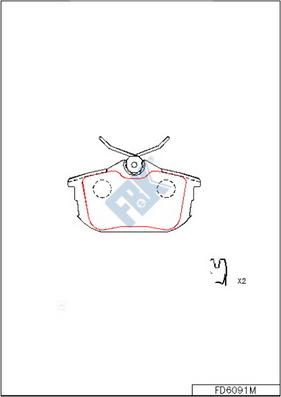 FBK FD6091M - Set placute frana,frana disc - allinparts.ro