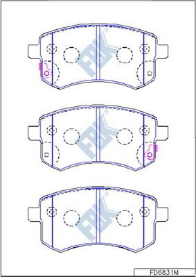 FBK FD6831M - Set placute frana,frana disc - allinparts.ro