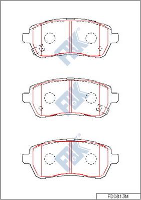FBK FD0813M - Set placute frana,frana disc allinparts.ro