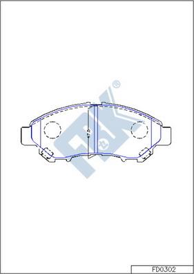 FBK FD0302 - Set placute frana,frana disc - allinparts.ro