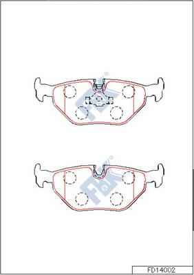 FBK FD14002 - Set placute frana,frana disc - allinparts.ro