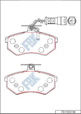 FBK FD15001M - Set placute frana,frana disc allinparts.ro
