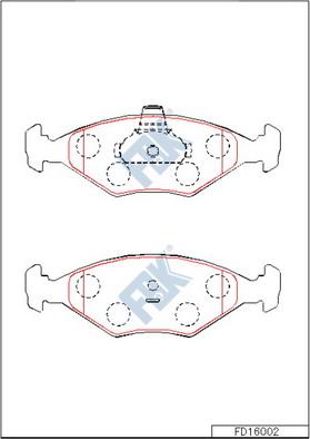 FBK FD16002 - Set placute frana,frana disc - allinparts.ro
