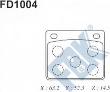 FBK FD1004 - Set placute frana,frana disc allinparts.ro