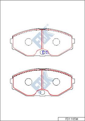 FBK FD1165M - Set placute frana,frana disc allinparts.ro