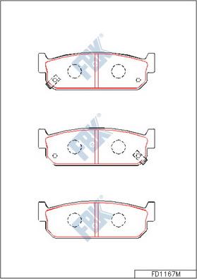 FBK FD1167M - Set placute frana,frana disc allinparts.ro