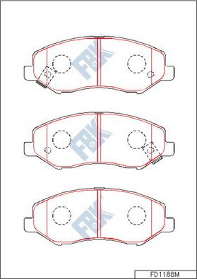 FBK FD1188M - Set placute frana,frana disc allinparts.ro