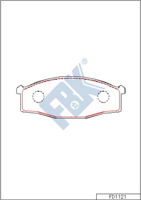 FBK FD1121 - Set placute frana,frana disc allinparts.ro