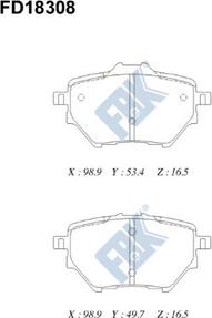 FBK FD18308 - Set placute frana,frana disc allinparts.ro