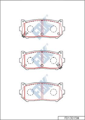 FBK FD13015M - Set placute frana,frana disc allinparts.ro