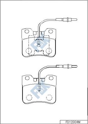 FBK FD12004MS - Set placute frana,frana disc - allinparts.ro
