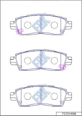 FBK FD35048M - Set placute frana,frana disc allinparts.ro