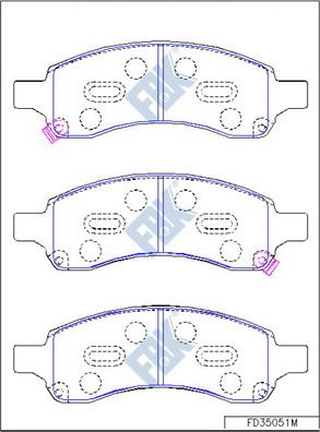 FBK FD35051M - Set placute frana,frana disc allinparts.ro