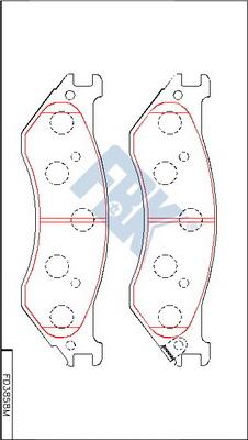FBK FD3858M - Set placute frana,frana disc allinparts.ro