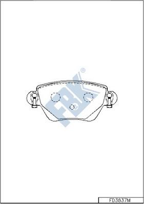 FBK FD3837M - Set placute frana,frana disc - allinparts.ro