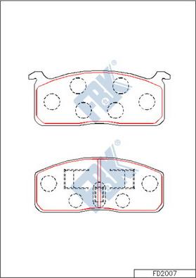 FBK FD2007 - Set placute frana,frana disc allinparts.ro
