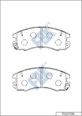 FBK FD2072M - Set placute frana,frana disc allinparts.ro