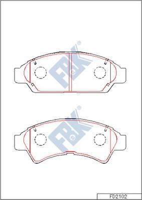FBK FD2102 - Set placute frana,frana disc - allinparts.ro
