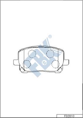 FBK FD2810 - Set placute frana,frana disc allinparts.ro