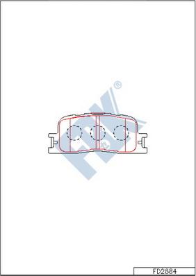 FBK FD2884 - Set placute frana,frana disc allinparts.ro