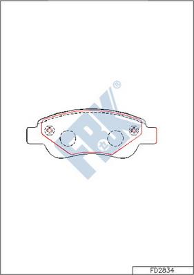 FBK FD2834 - Set placute frana,frana disc allinparts.ro