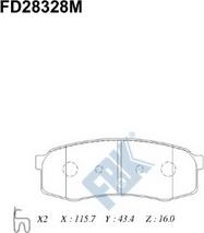 FBK FD28328M - Set placute frana,frana disc allinparts.ro